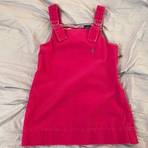 Ralph Lauren Girls Corduroy Overall Dress